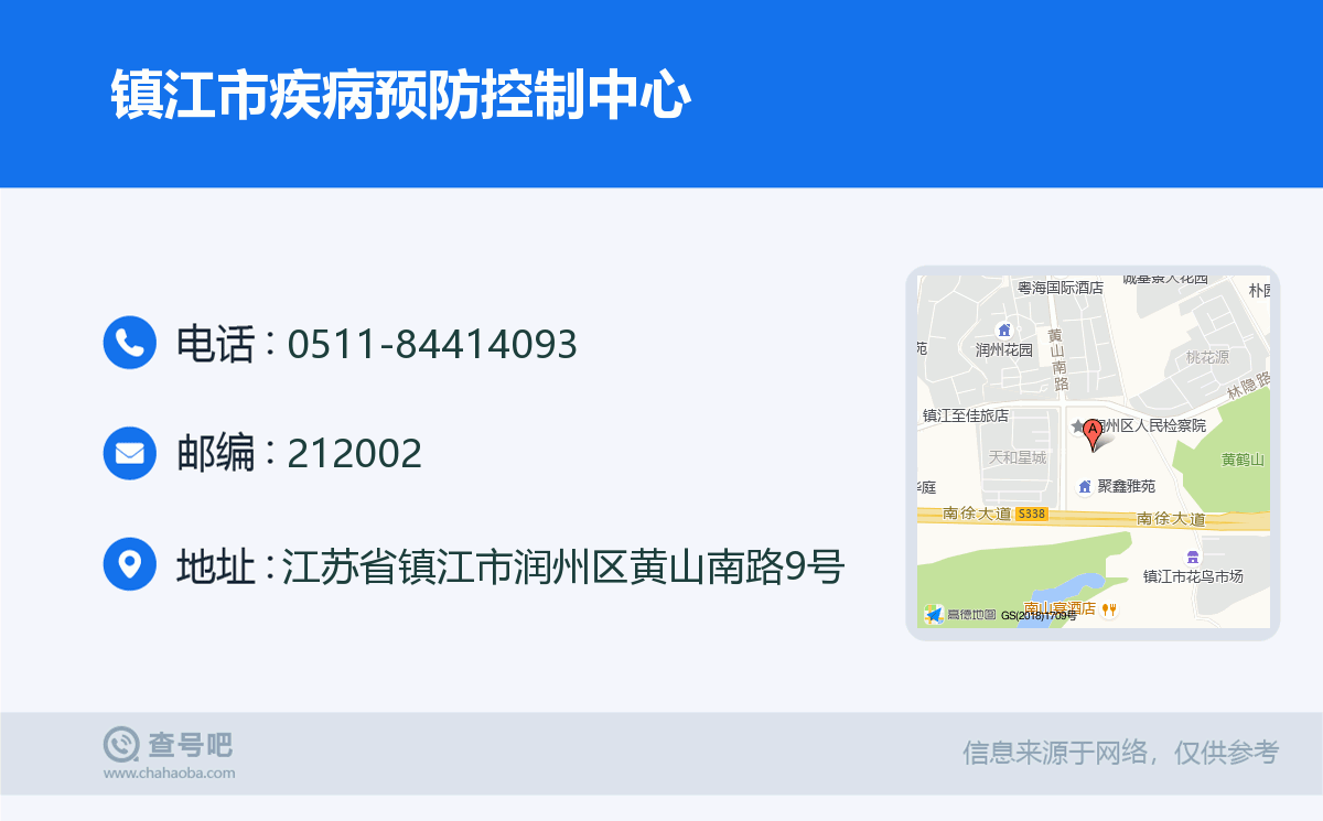 鎮江市疾病預防控制中心名片